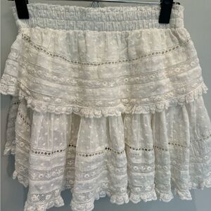 Loveshackfancy ruffled mini skirt great condition